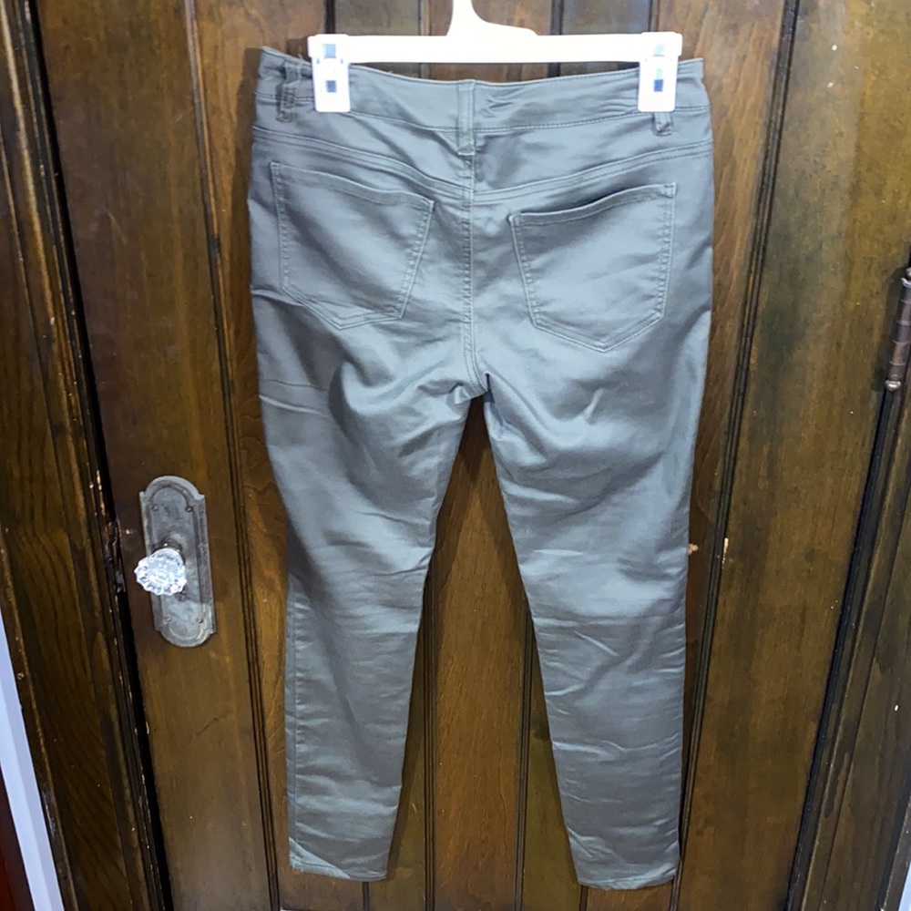 Refuge Olive Green Cotton Pants Size 6 - Picture 5 of 6